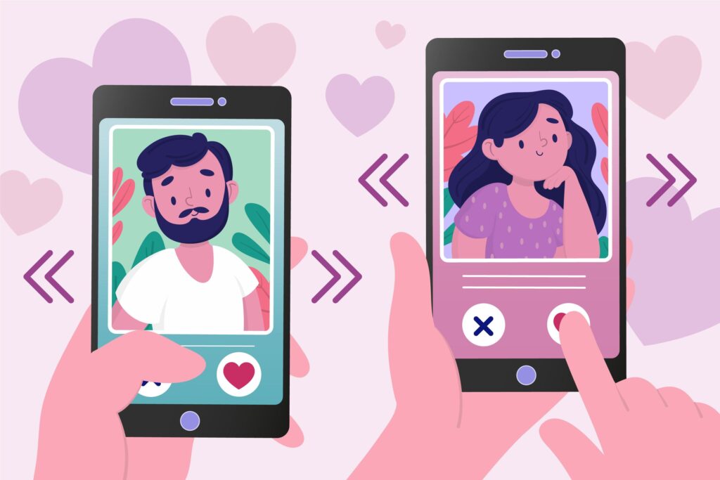 Dating app swipe